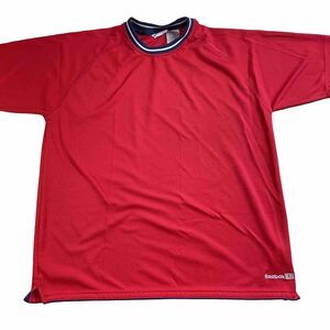 Vintage Reebok Shirt Men's XL Red 90’s Logo Crew Neck Extra Large T-Shirt